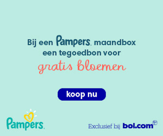 Gratis bloemen bij Pampers maandbox Bol.com