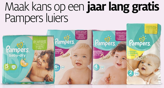 Jaar lang gratis Pampers via Etos