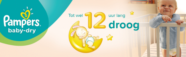 Pampers Baby Dry tot wel 12 uur lang droog