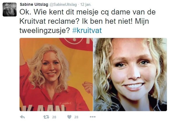 Twitter bericht Sabine Uitslag over folder Kruidvat