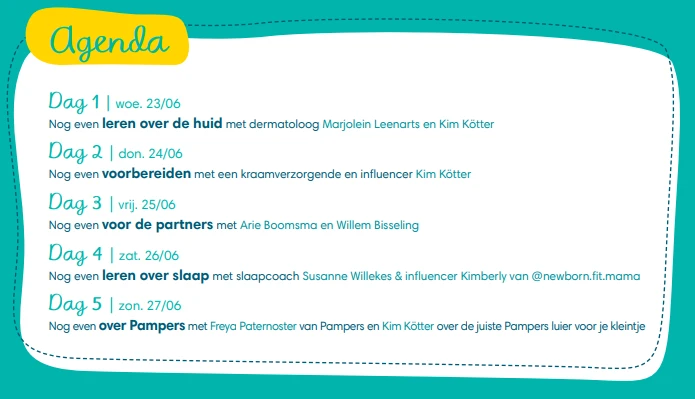 nog even dagen agenda