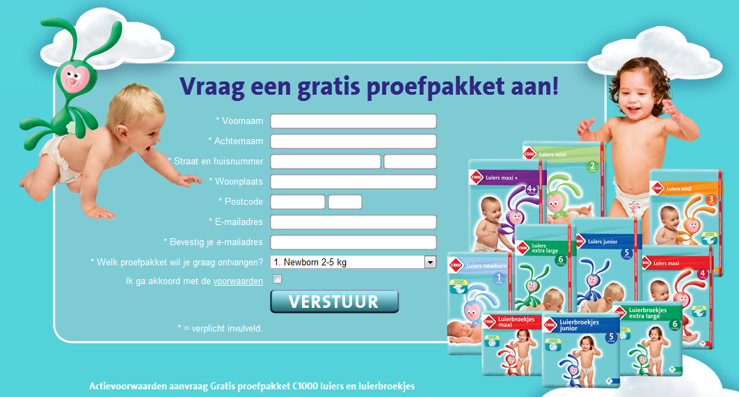 proefpakket c1000 luiers