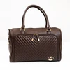 Isoki Luiertas  Double Zip Satchel Quilted Chocolate