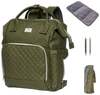 NanaBeebi  2.0 Leren Luiertas - Olive Green (Mimmti)