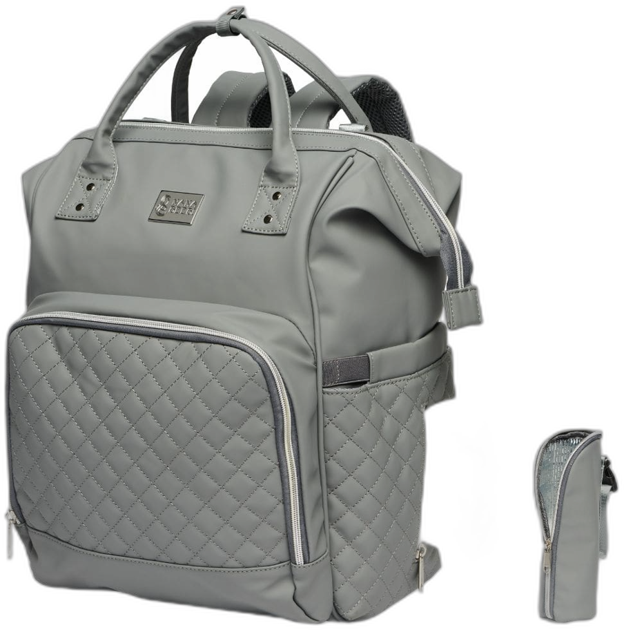 NanaBeebi 2.0 Leren Luiertas - Grey NanaBeebi 2.0 Leren Luiertas - Grey