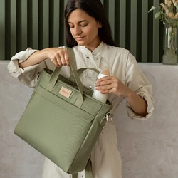 Nobodinoz Baby on the Go luiertas rugzak Olive Green