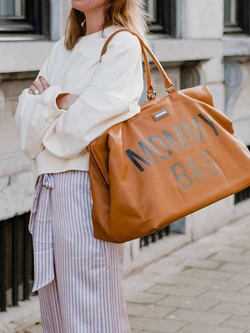 Luiertas Mommy bag imitatieleer CHILDHOME bruin