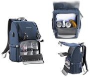Grote luiertas - Met verschoningsmatje en kinderwagenhaken - Mommy Bag met voldoende opbergruimte en vakken - Nat en geïsoleerd compartiment - Blauw Grote luiertas - Met verschoningsmatje en kinderwagenhaken - Mommy Bag met voldoende opbergruimte en vakken - Nat en geïsoleerd compartiment - Blauw