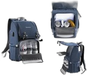 Grote luiertas - Met verschoningsmatje en kinderwagenhaken - Mommy Bag met voldoende opbergruimte en vakken - Nat en geïsoleerd compartiment - Blauw