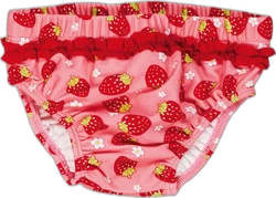 Wasbare roze zwemluier met aardbeitjes