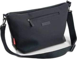 Stijlvolle Done by Deer schouderluiertas in zwart Zwarte schouderluiertas van Done by Deer met verstelbare schouderriem en ritsvak