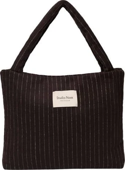 Studio Noos luiertas Flannel Chalkstripe donkerbruin
