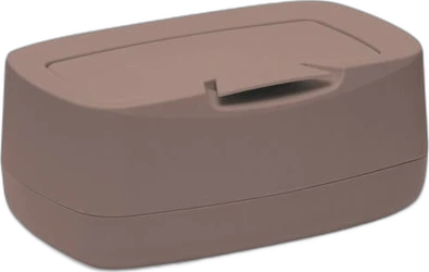 Bébé-Jou Easy wipe box in Silk Mocha Mousse Afgeronde Bébé-Jou Easy wipe box in warme mocha mousse kleur met dekselopening
