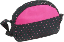 Luiertas voor poppen met aankleedmat - Roze stippen
