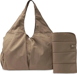 Bruine Jollein luiertas Urban Earthy met lange hengsels en bijpassend gewatteerd matje