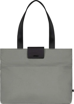 Sage green Joolz luiertas met zwarte handvatten en zwarte sluitflap op witte achtergrond