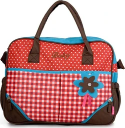 Luiertas Baby met verschoonmat - Rood geruit