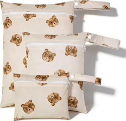 Wetbag set van 3 - Beren beige