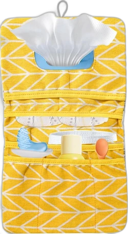 Dailygoods opvouwbare luiertas-organizer - Geel