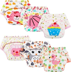 Set van 6 vrolijke oefenbroekjes met speelse prints Zes oefenbroekjes met kleurrijke prints van beer, schelp, cupcake, uil en flamingo.