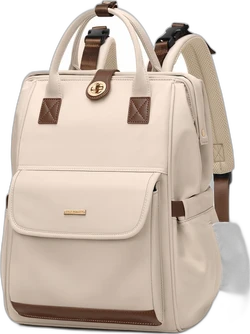 Luiertas rugzak met kinderwagenhaken 16 inch - Abrikoos