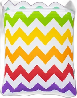 Dailygoods wetbag set van 2 - Regenboog zigzag