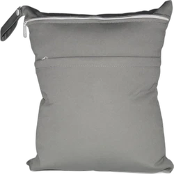 Wetbag met dubbele rits 30x36 cm - Grijs