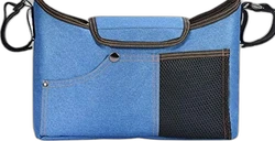 Dailygoods universele kinderwagen-organizer - Blauw/zwart