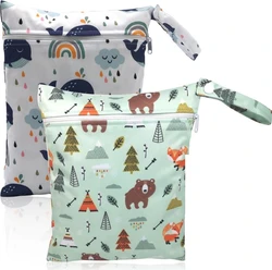 SnelShoppen wetbag set van 2 25x20 cm - Walvissen en bosdieren