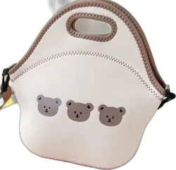 Neopreen luiertas organizer met drie beren - Crème