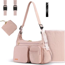 LAIMEIWEE luiertas 2-in-1 met schouderriem 13 liter - Roze