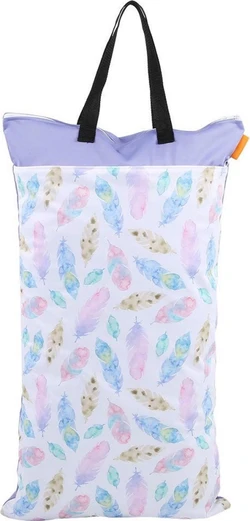 Dailygoody hangende wetbag 40x70 cm - Veren lila