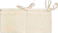 Thijox katoenen opbergtas voor babybed 38x18 cm - Beige