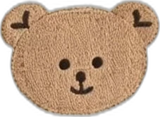 Gewatteerde emmertas met beer 26x16 cm - Beige
