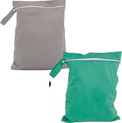 Wetbag set van 2 - Grijs en groen