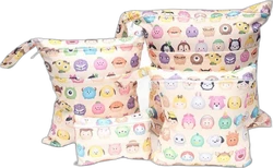 Wetbag set van 4 - Cartoon diertjes