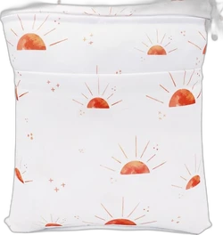 ShopVlot wetbag 36x30 cm - Wit met zonnetjes