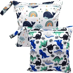 Wetbag set van 2 28x30 cm - Walvissen en dino's