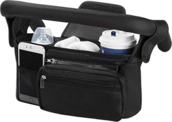Kinderwagen-organizer met geïsoleerde bekerhouder 33x10x16 cm - Zwart