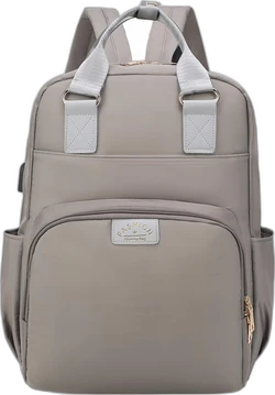 Dailygoods geïsoleerde luierrugzak met flessenvak - Grijs