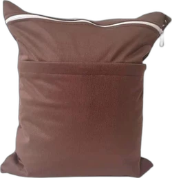 Dailygoods wetbag set van 2 30x36 cm - Lichtblauw/bruin