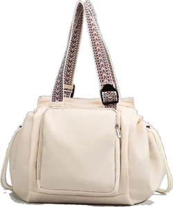 Luiertas Oxford met boho-schouderband 32x23x35 cm - Beige