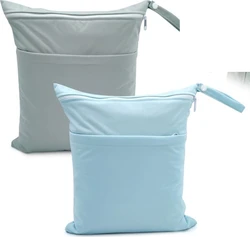 SnelShoppen wetbag set van 2 - Lichtblauw/grijs