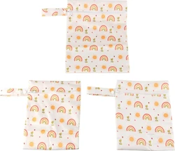 SnelShoppen wetbag set van 3 - Crème regenbogen en zonnen