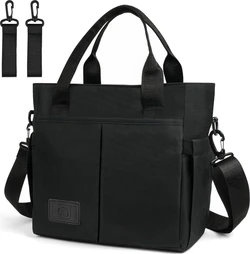 Multifunctionele luiertas met kinderwagenhaken 28x26x14 cm - Zwart