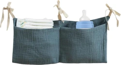 Hangende babybedorganizer 38x18 cm - Donkergroen
