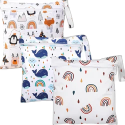 ShopVlot wetbag set van 3 - Pinguïn, walvissen en regenbogen