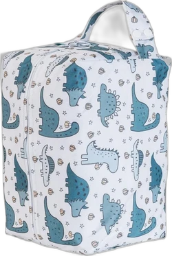 Wetbag pod met handvat - Blauwe dino's