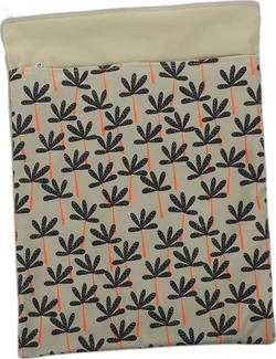 Wetbag 40x30 cm - Beige/groene palmbladeren