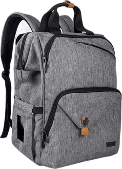 Dailygoods luierrugzak met geïsoleerde flessenhouder - Grijs